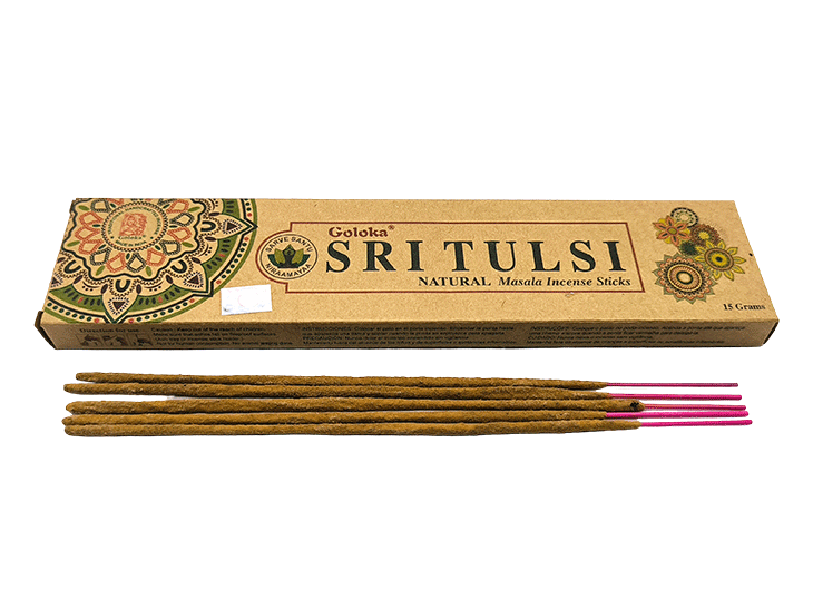 Dišeče palčke goloka eko SRI TULSI incense masala disece palcke sveta bazilika goloka dišave kadila disave kadilo goloka bazilika