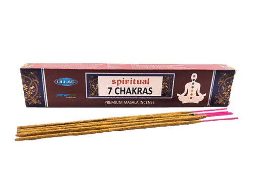 dišeče palčke ullas spiritual 7 chakras premium masala incense disece palcke ullas spiritual 7 chakras dišave disave sandalovina kadio kadila ullas spiritual 7 chakras