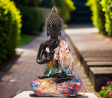 Naložite sliko v pregledovalnik galerije, buda kip buda kipec figura buda buddha  dekoracija za dom buda meditacija buda zascita meditacija vitkara mudra
