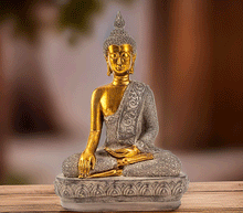 Naložite sliko v pregledovalnik galerije, buda kip buda kipec figura buda buddha  dekoracija za dom buda meditacija buda zascita meditacija buda varada mudra
