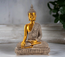 Naložite sliko v pregledovalnik galerije, buda kip buda kipec figura buda buddha  dekoracija za dom buda meditacija buda zascita meditacija buda varada mudra
